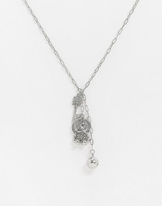 Серебряное ожерелье с подвеской Sacred Hawk-Серебристый