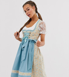 Платье с цветочным принтом и отделкой в стиле фартука Stockerpoint - original Bavarian Oktoberfest Dirndl-Мульти Marjo