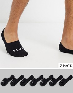 7 пар черных невидимых носков French Connection-Многоцветный