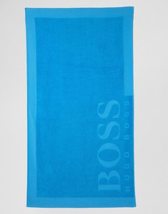 Пляжное полотенце с логотипом BOSS By Hugo Boss-Синий