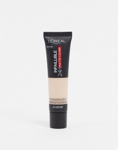 24-часовая матовая тональная основа c SPF 18 от LOreal Paris - Infallible-Коричневый LOreal