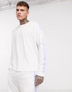 Пижама с шортами и oversized-лонгсливом ASOS DESIGN x Dark Future-Белый