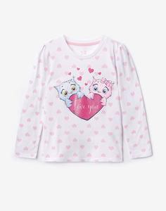 Лонгслив с рисунком для девочки Gloria Jeans