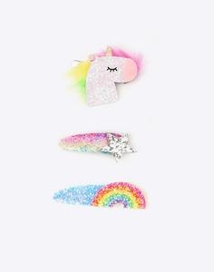 Блестящие заколки для девочки 3 шт. Gloria Jeans