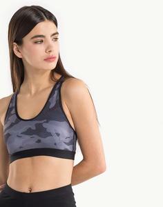 Спортивный топ с камуфляжным принтом Gloria Jeans