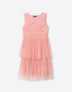 Розовое нарядное платье для девочки Gloria Jeans