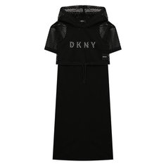 Платье с укороченным худи DKNY