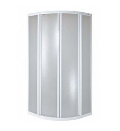 Душевой уголок Метакам 80х80х177 см, стекло матовое, профиль белый