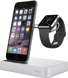 Док-станция Belkin F8J183vfSLV для iPhone и Apple Watch (светло-серый)