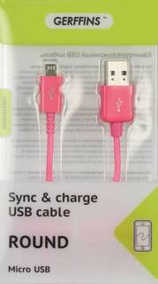 Кабель Gerffins USB - Micro USB 1м (розовый)
