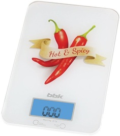 Кухонные весы BBK KS106G (белый, красный)