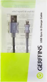 Кабель Gerffins USB - micro USB 1м (серый)