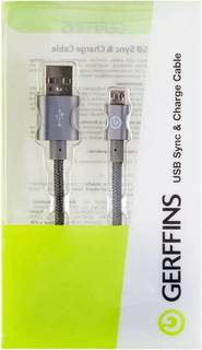 Кабель Gerffins USB - micro USB 1м (серый)