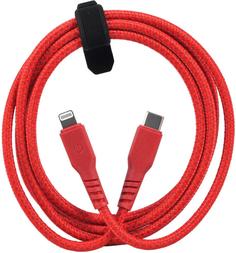 Кабель EnergEA FibraTough USB TypeC - Apple 8pin 1.5м (красный)