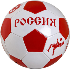 Спортивные товары SHENZHEN Мяч футбольный Россия размер 5 глянцевый (красно-белый)
