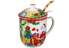 Кружка Rosenberg с заварником и ложкой R-260038 (разноцветный)