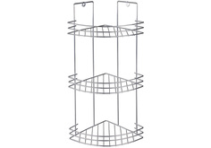 Полка Rosenberg 3-х ярусная угловая RUS-385036-3 (серебристый)