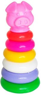 Развивающая игрушка СТРОМ Пирамида зоопарк Хрюша (разноцветный)