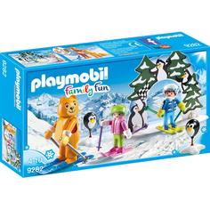 Конструктор PlayMobile Урок катания на лыжах (разноцветный)