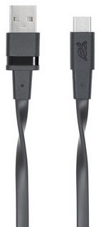 Кабель Riva PS6002 BK12 Type-C - USB 2.0 1.2м (черный)