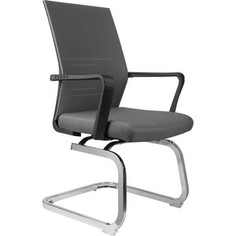 Кресло Riva Chair RCH G818 серая сетка на полозьях (крутящееся)