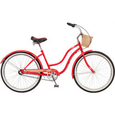 Велосипед Schwinn Scarlet (2019), 3 скорости, корзинка, багажник, колёса 26, цвет красный