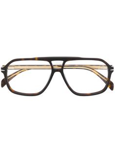 Eyewear by David Beckham солнцезащитные очки-авиаторы черепаховой расцветки