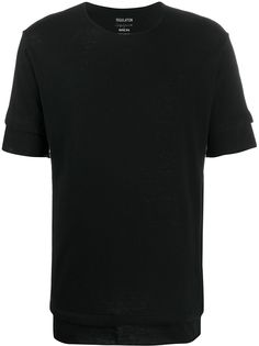 Yohji Yamamoto многослойная футболка с круглым вырезом