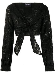 Versace Jeans Couture укороченная блузка с цветочным узором