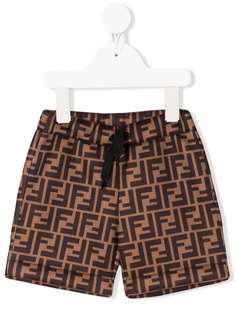 Fendi Kids шорты с узором FF