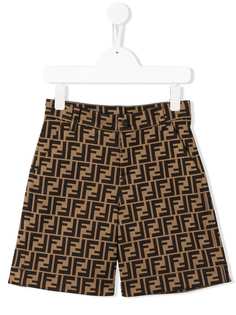 Fendi Kids шорты с узором FF