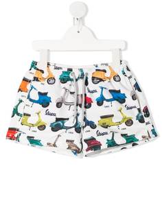MC2 Saint Barth Kids плавки-шорты с принтом Vespa