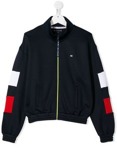 Tommy Hilfiger Junior куртка-бомбер на молнии в стиле колор-блок