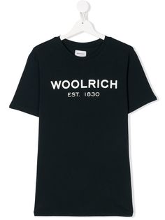 Woolrich Kids футболка с логотипом