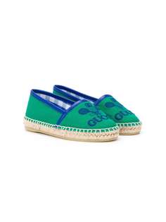 Gucci Kids эспадрильи с вышивкой Gucci Tennis