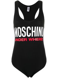 Moschino боди с принтом Under Where