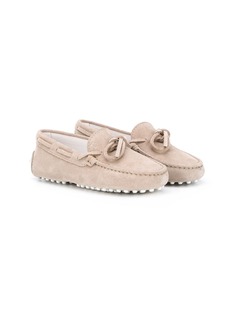 Tods Kids лоферы с завязками