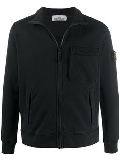 Stone Island кардиган на молнии с нашивкой-логотипом