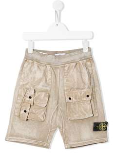 Stone Island Junior шорты карго с карманами