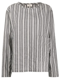 Barena полосатая блузка с карманом спереди