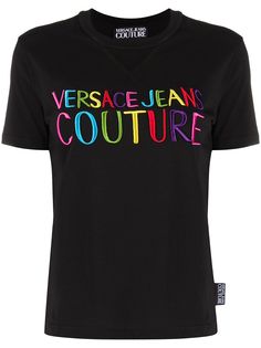 Versace Jeans Couture футболка с вышитым логотипом