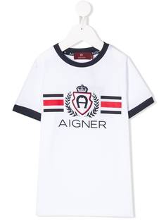 Aigner Kids футболка с логотипом