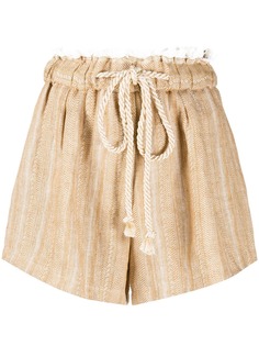 Forte Forte шорты в полоску с бахромой