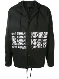 Emporio Armani куртка-рубашка с логотипом