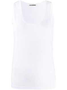 Jil Sander топ с круглым вырезом