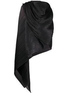 Pleats Please Issey Miyake топ асимметричного кроя с плиссировкой