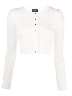 Elisabetta Franchi укороченный кардиган в рубчик