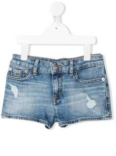 Calvin Klein Kids джинсовые шорты с эффектом потертости