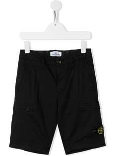 Stone Island Junior шорты-бермуды с карманами на молнии