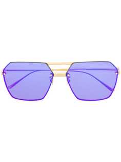 Bottega Veneta Eyewear солнцезащитные очки в шестиугольной оправе